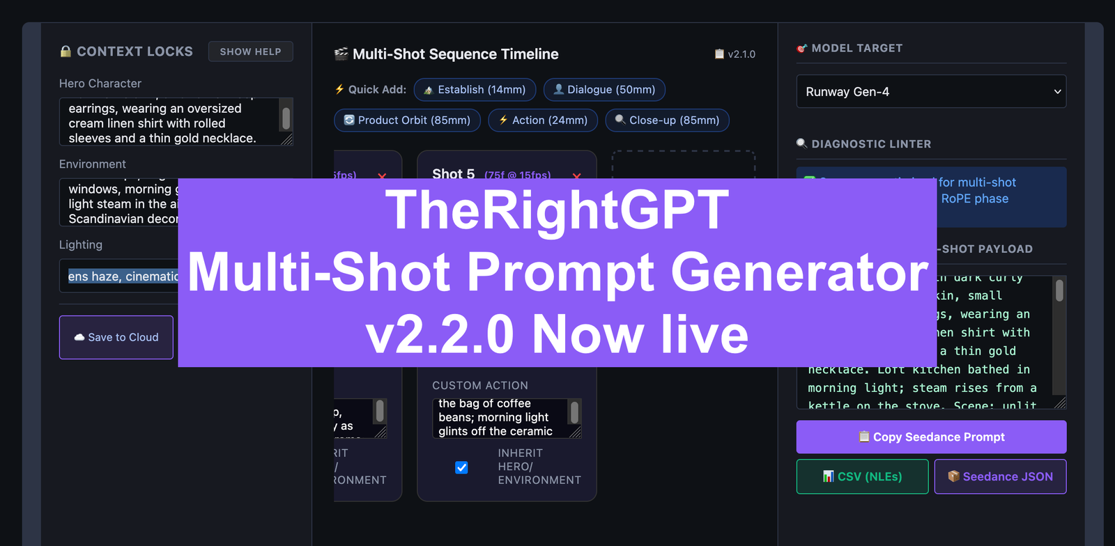 Multi-Shot Prompt Generator v2.2.0 Now live